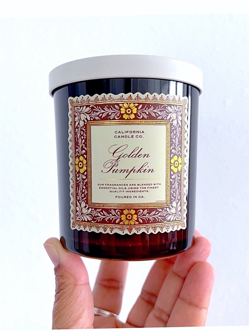 Leoben Company Golden Pumpkin Scented Candle - Brown